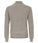 Redmond Pullover met rits grijs 10% wol