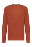 BlueFields effen fijngebreide pullover met ronde hals oranje