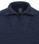 Redmond Pullover met rits blauw