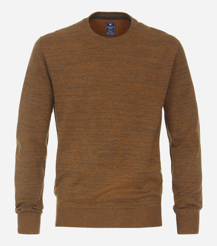 Redmond pullover ronde hals geel/messing