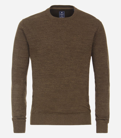 Redmond pullover rond hals bruin