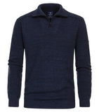 Redmond Pullover met rits blauw